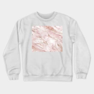 Pink marble - rose gold accents Crewneck Sweatshirt